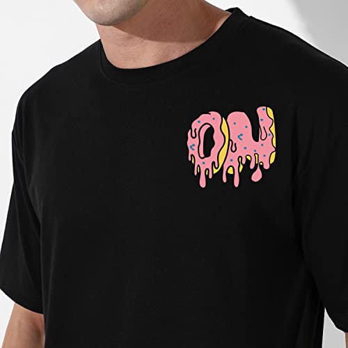 Image of Campus Sutra Men's Oversized Pajama Set For Casual Wear | Cotton Poly Lycra Fabric | Clothing Set Crafted With Comfort Fit & High Performance For Everyday Wear