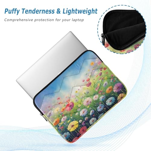 Funda para portátil 13-14 pulg flores impermeable y resistente miniatura 5