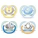 Philips Avent Juego de 4 chupetes Ultra Air // Novedad 2018 // 0-6 meses // Set Boy // Incluye 2 cajas de transporte para esterilizar