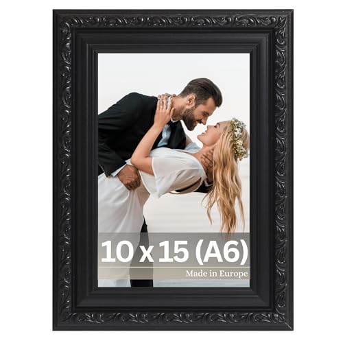 VictoR antiker - kunstvoller Fotorahmen „Chagall“ in Schwarz - 10x15 cm...