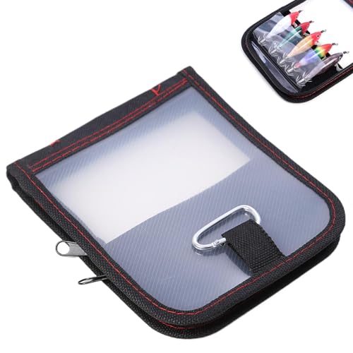 Envoltura para señuelos de pesca - Pesca con envoltura de cebo, cubiertas transparentes para señuelos de pesca | Bolsa portátil para cebo con hebilla y cremallera, bolsa para señuelos de cebo de pesca