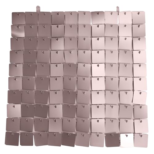Panneau à paillettes métalliques rose rigide 30x30 cm pour fond de scène stable
