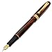 Xezo Phantom FINE Fountain Pen, Serialized, Screw-on cap, 18-Karat Gold Plated, Triple Layer of Translucent Coating, (Phantom 500 F-2)
