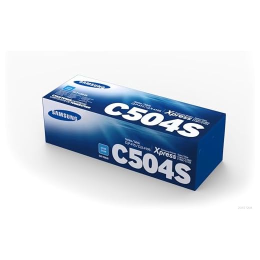 Samsung HP CLT-C504S (SU025A) Original Toner Cyan (Kompatibel mit: CLP-415N, 415NW / Xpress C1810W, C1404W, C1860FW, C1454FW, C1454N, C1453FW / CLX-4195N, 4195FN, 4195FW)