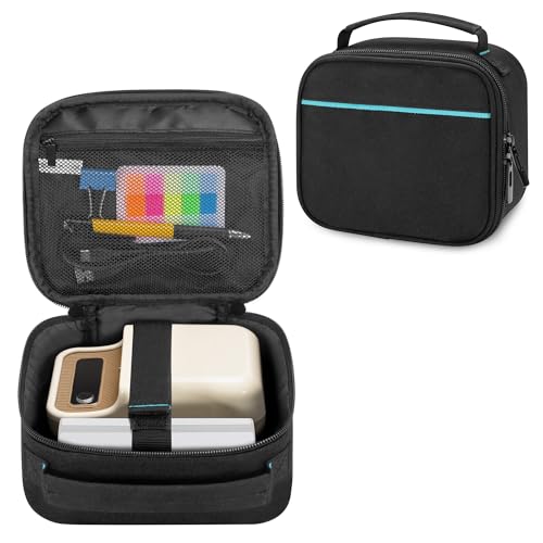Image of CURMIO Label Maker Carrying Case Compatible with NIIMBOT B21 / B1, Empty Storage Holder Bag for Printer Labels, USB Cable, Battery, Bag Only