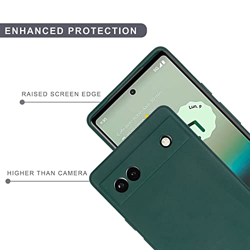 Image of SPRIG Compatible with Google Pixel 6A Premium FlexTone (TPU) Premium Back Cover Drop Tested Shock Proof Mobile Case for Men, Women, Boys and Girls with Camera Protection (Dark Green)