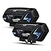 Produktbild Moto Intercom Bluetooth 4.1 Headset für Kommunikation Systems Kit, unterstützt 8 Gruppen Team, Freisprecheinrichtung, Telefonhörer mit Mic für Motorrad, Ski