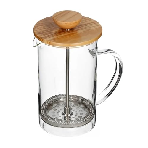 Image of French Press Coffee Maker - Coffee Brewer For Home - Portable Machine - Coffee Filter Machine - Tea Maker Mug, Stainless Steel & Borosilicate Glass, Lightweight & Durable [Pack of 1]
