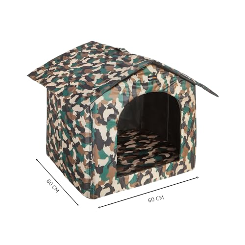 Image of Amazon Basics Soft Pet Kennel (Large) | Pet Habitat - Multi-Color Printed | Soft & Cozy Pet Kennel (60L x 60Wx 62H Centimeters)