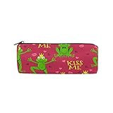 MONTOJ Cute Frogs Lips and Hearts Pencil Case Cosmetic Bag - Image 1