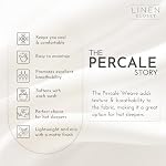Linen Closet 100% Organic Cotton King Size Sheets Set, 4 Pcs, Arctic White - Percale Bed Sheets & Pillowcases Set - Up to 16" Deep Pocket Fitted Sheet - Cooling, Crisp & Breathable - for Hot Sleepers