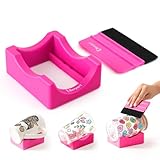 Beryzol Silicone Cup Cradle for Tumblers with Felt Squeegee, Use to Apply UV DTF Stickers/Vinyl Stickers - Keep Mugs in Place