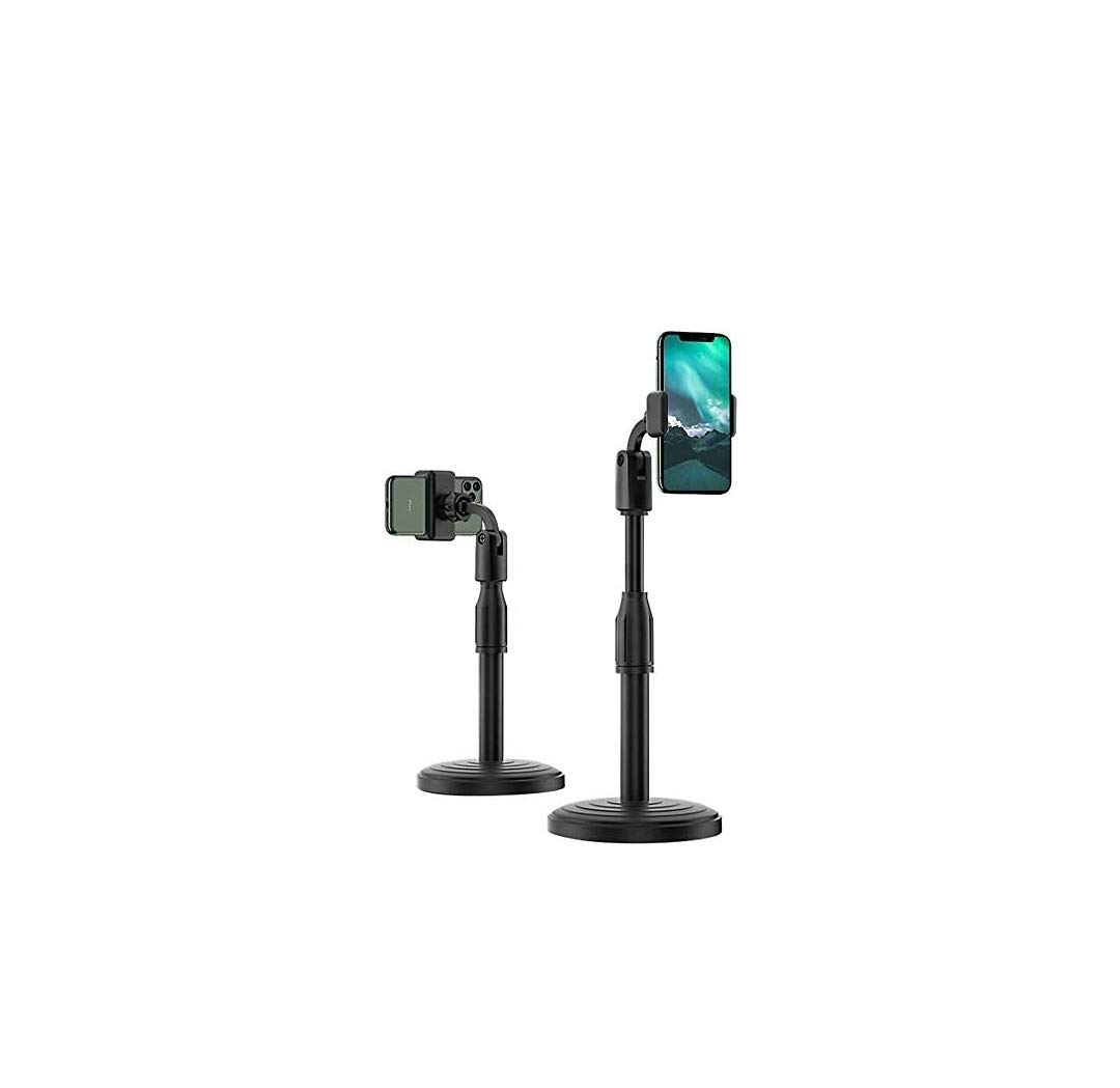 Syskonics Mobile Stand for Table Height Adjustable Phone Stand Desktop Mobile Phone Holder Stand 360 Rotate for Onilne Classes Live Streaming Shoot Video YouTube Round Base (B08RWNQJZZ) Amazon Price History, Amazon Price Tracker