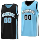 Custom Reversible Basketball Jersey - Personalize Team Uniform Design Your Own Name & Number for Men/Youth