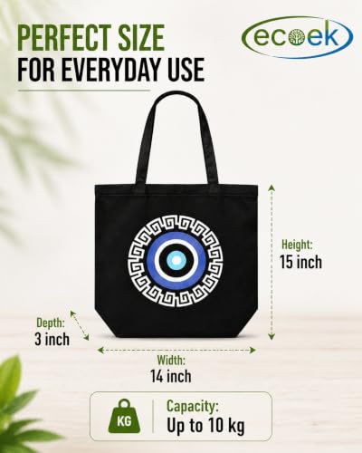 Image of Canvas Tote Bag for Women with Zipper & Pocket(Pack of 1) | Stylish Cotton Handbags for College | Aesthetic Tote Bag for Office, Shopping, Travel, Beach & Daily use