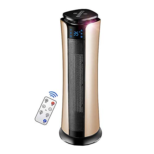 Tragbarer keramischer oszillierender elektrischer Turmventilator mit 3 Heizstufen und Kühllüftereinstellung, 9-Stunden-Timer,