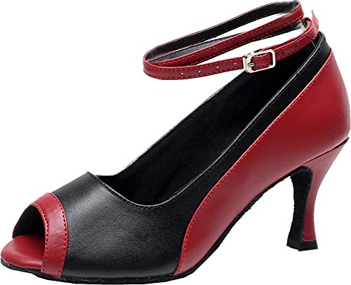 Chaussures de danse latine Cha-Cha en cuir marron finitions haute précision 33.5