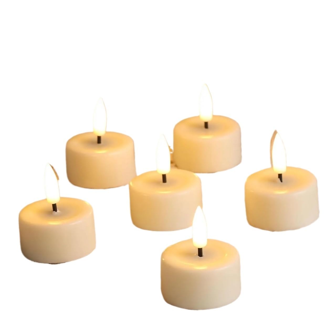 Bougie Led Lot de 6 ou 12 bougies LED scintillantes sans flamme, idéales for un anniversaire, mariage une fête(24-pcs,White Light)