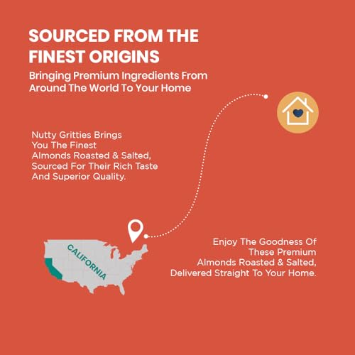 Image of Nutty Gritties California Roasted Almonds 200g (Pack of 2), Lightly Salted, Dry Roasted, Non Fried, Zero Oil, Crunchy Healthy Snack