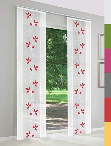 Schiebegardinen nach Maß, Straßburg, hochqualitative Wertarbeit, Maßanfertigung, Schiebevorhang, Raumteiler, Flächenvorhang, halbtransparent, inkl. Laufwagen (140cm Höhe x 60cm Breite/Rot) Schiebegardinen nach Maß, Straßburg, hochqualitative Wertarbeit, Maßanfertigung, Schiebevorhang, Raumteiler, Flächenvorhang, halbtransparent, inkl. Laufwagen (140cm Höhe x 60cm Breite/Rot)