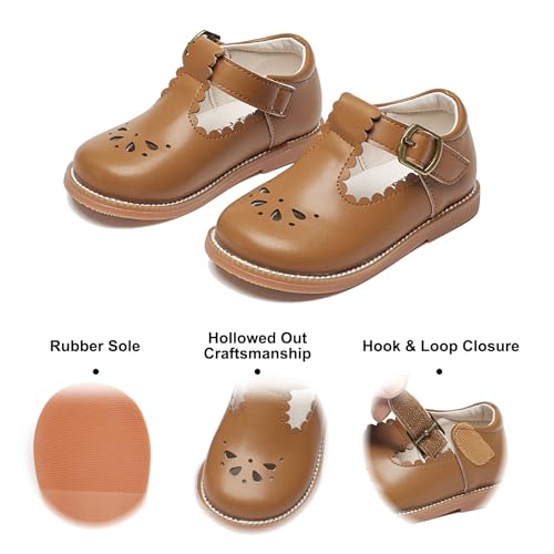 Image of Felix & Flora Toddler Little Girl Mary Jane Dress Shoes - Ballet Flats for Girl Party School Shoes
