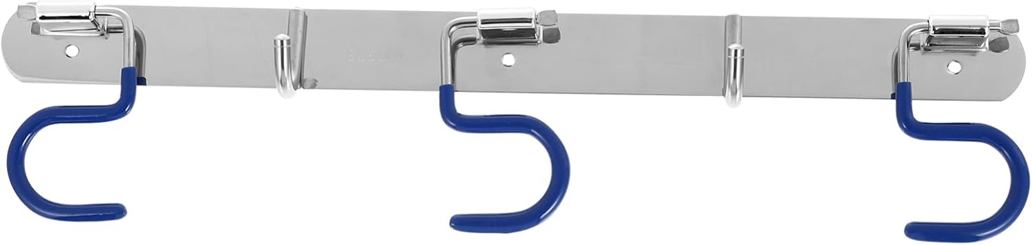 Mop Holder Heavy-Duty Wall-Mounted Hook Storage for Bathroom Kitchen Garage Organization Multi-Functional Mop and Towel Rack Strong Load Capacity