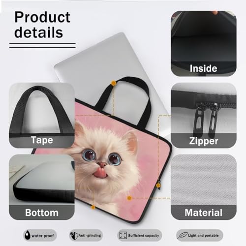 Maletín para portátil con diseño gato 17 pulgadas miniatura 6