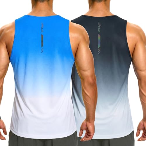 Men's Quick Dry Tank Top Summer Cooling Athletic Beach Sleeveless Shirt