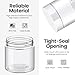 TUZAZO 24 Pack Plastic Jars with White Lids and Labels, 12pcs 8 OZ and 12pcs 4 OZ Round Clear Cosmetic Containers for Body Butter, Body Scrub, Cream, Lotion, Slime Jar, Small Items, Travel Storage