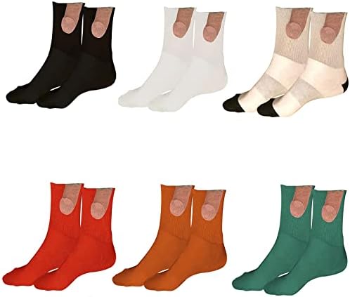 MoneRffi Show off Socks, 2/3/6 Pairs Fun Men and Women Casual Socks, Fashion Funny Pattern Novelty Long Socks Gifts For Men Women