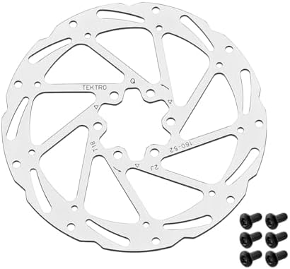 Amazon.com : Tektro 160mm Bike Disc Brake Rotor, 6 Bolt with Bolts ...
