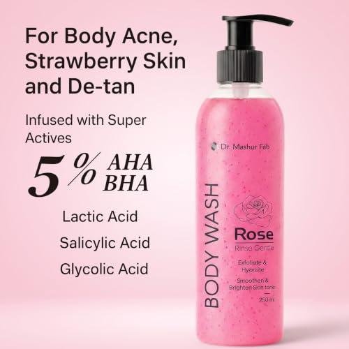 Image of Rose Body Wash - Gentle Hydrating Cleanser with Natural Rose Essence | Brightens & Softens Skin | 250ml