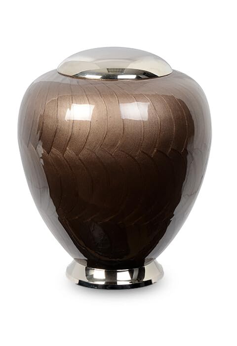 Urne pour cendres en laiton marron Smooth de haute qualité pour un hommage digne