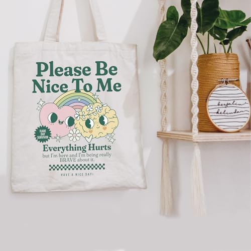 Bolso Tote Please Be Nice 12.6 x 0.4 x 15.6 pulgadas miniatura 7