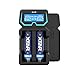 18650 Battery Charger 2 Slot, XTAR X2 Smart Charger 2A Fast Charger LCD Display for Rechargeable Batteries Ni-MH Ni-Cd 1.2V AA AAA10440 14500 1634020700 26650 AC Mirco USB Ports