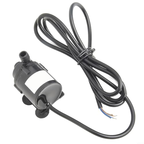 Besttoolifes Bomba sumergible sin escobillas de 12 V CC para acuarios, fuentes y jardines acuáticos, súper silenciosa, flujo de 280 l/h, cabezal de 2,2 m, carcasa ABS