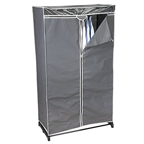 Simplify, Organizer, for Clothes and Accessories, Heavy Duty, Hanging Rod, Easy to Assemble in Grey 36" Wide Portable Closet (4062-GREY) by Simplify - Used condition - Image 2