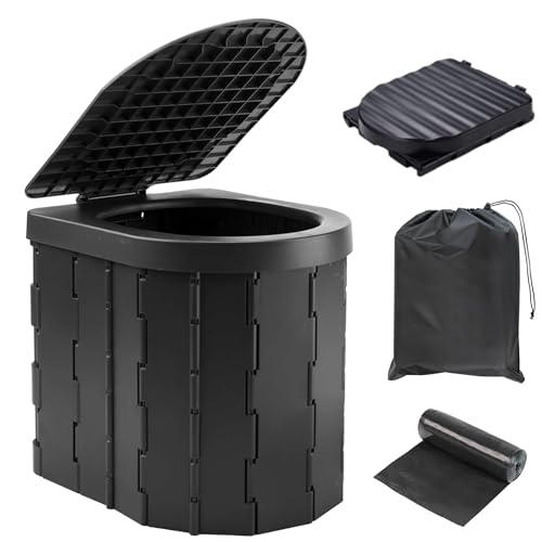 WC Portatile da Campeggio, 28x33x30 cm, capacità 250 kg, Leggero
