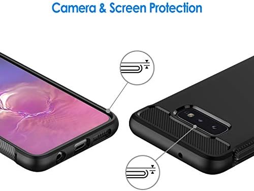 JETech Slim Fit Case Compatible with Samsung Galaxy S10e, Thin Phone Cover with Shock-Absorption and Carbon Fiber Design (Black)