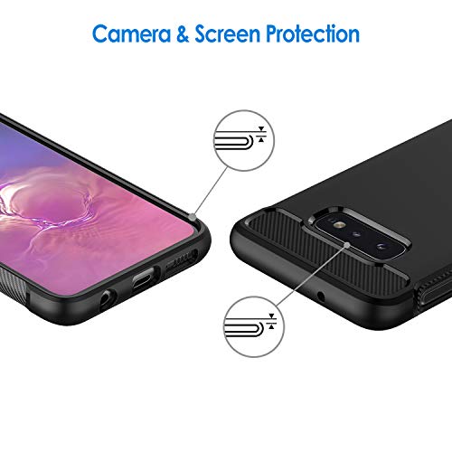 Jetech Slim Fit Case For Samsung Galaxy S10E, Thin Phone Cover With Shock-Absorption And Carbon Fiber Design (Black) #TOP5