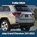 Nerfisle Steel Rear Trailer Hitch Receiver Hitch Bezel Compatible with Jeep Grand Cherokee 2011 2012 2013 2014 2015 2016 2017 2018 2019 2020 2021 2022 Tow Hook Towbar Mounting Class Wagon