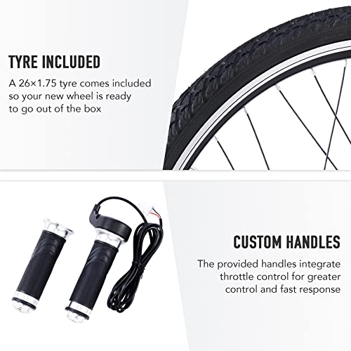 Viribus Electric Bike Conversion Kit, 1000W Ebike Hub Motor Set, 26" Direct Drive Front Wheel For 48V Battery E-Bike, Easy 26 Inch Bike Upgrade Creates 5 Speed 30Mph Electric Bicycle With Pedal Assist #TOP4