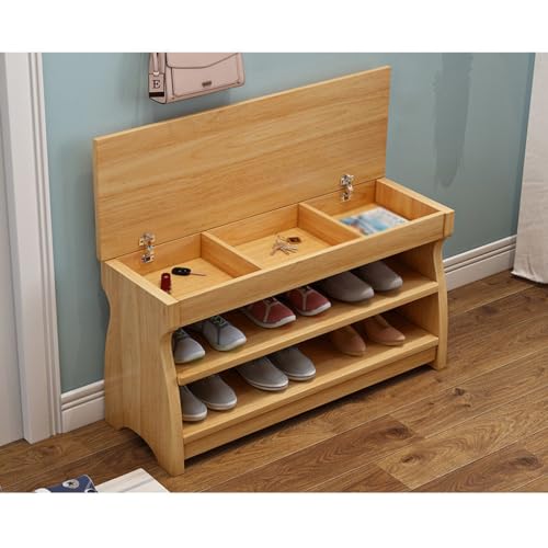 Taburete de madera para cambiar zapatos de forma cómoda en la entrada 3