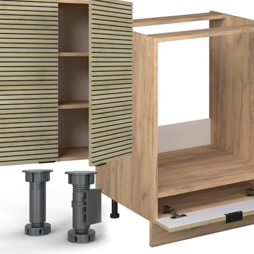 Vicco Cucina Componibile Pannello In Rovere/Rovere Goldkraft 355 Cm , Pl Antracite - 8