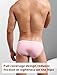 Sequin Fashion Bikini Briefs for Men Low Rise Pouch Bulge Underwear Low Rise Underpants Soft Breathable Panties Pink Large