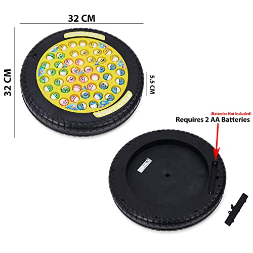 KIPA Gaming Catch A Fish Yellow Set, 45 Vibrant Fish&4 Catching Sticks, Interactive&Educational Toy for Kids Age 3+