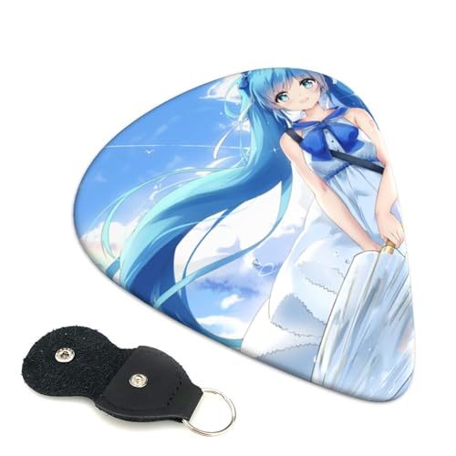 初音ミク エレキベースウクレレピック Abs 素材エレアコ弦楽器 人差し指楽器ピック 6 個パック 0.46mm