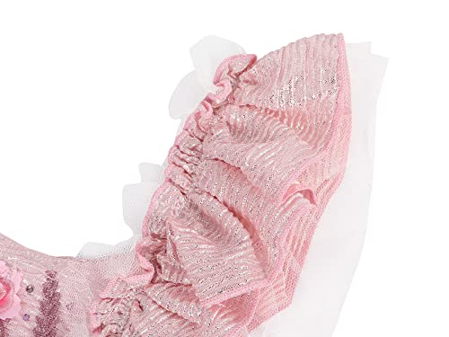 Newborn Baby Girls Clothes Infant Ruffle Bodysuit Sleeveless Pink Romper Jumpsuit One Piece Clothing 3-6 Months, A01886-Pink #TOP3
