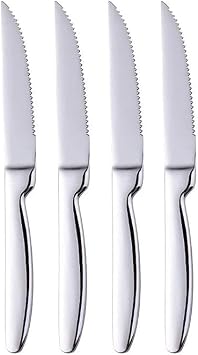 Stainless Steel Knives, Corrosion Resistant, Sharp Blade, Stainless Steel Handle, Kitchen Table Knife Silver, Steak 4