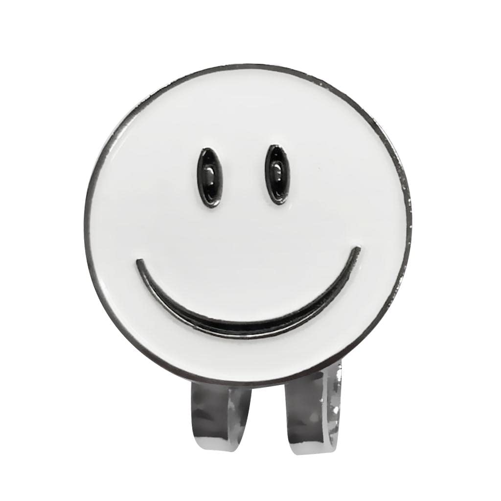 LOOM TREE® White Smile Face Golf Ball Marker With Magnetic Hat Clip Golf Accessories| Golf | Golf Accessories | Ball Markers (B09ZKXN7RT) Amazon Price History, Amazon Price Tracker
